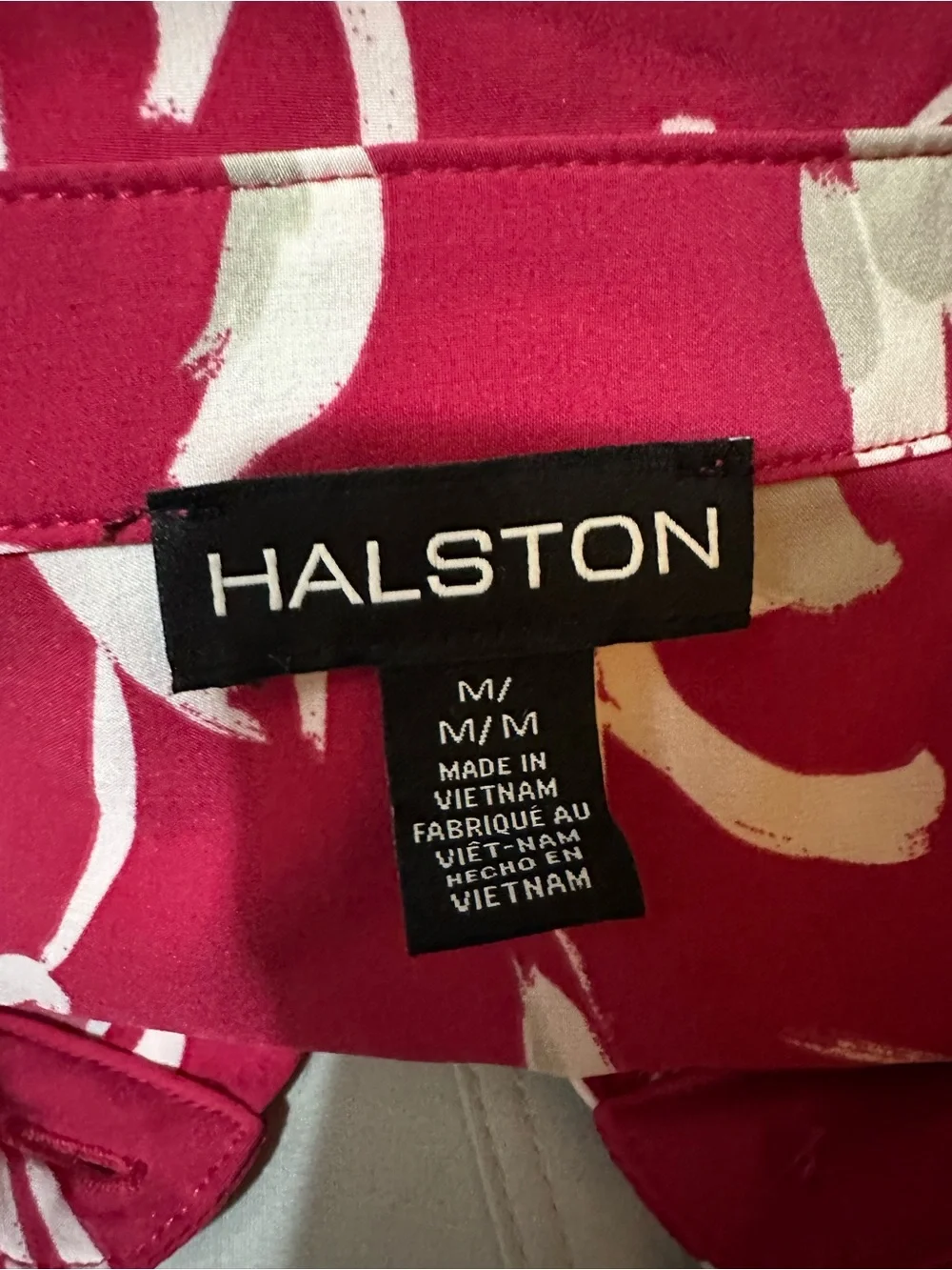 Halston Heritage Pink Floral Button-Front Mini Dress Cinched Waist Resort Wear M